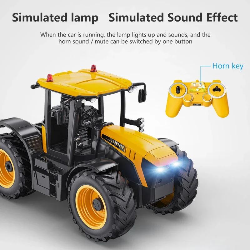 DOUBLE E RC Farmers Truck Dump E359 1/16 4WD Harvest Farmer Car Tractor 2.4G Remote Control Vehicles Model Toys for Children