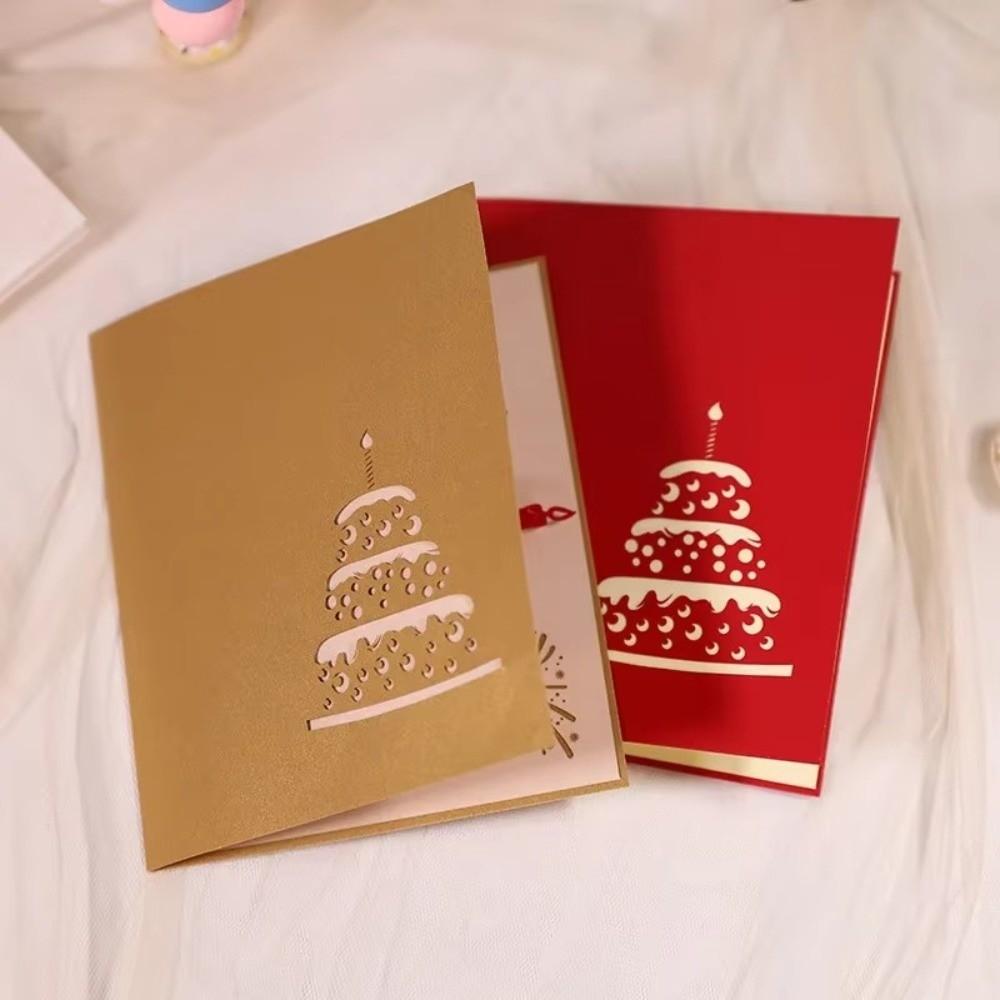 Creative Pop Up Musical Birthday Card Hollow Happy Birthday Greeting Card Paper Light Music Card Birthday Party