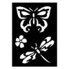Pochoirs 7X10 cm - Papillon libellule - Noir