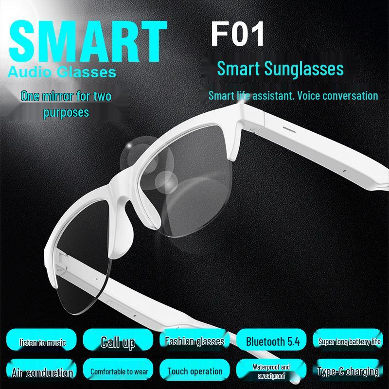 F01 Bluetooth Audio Sunglasses: Dual-Use Polarized Smart Glasses for Music, Calls & Cycling