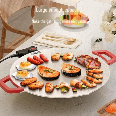 "Griglia Elettrica BBQ & Padella Antiaderente Senza Fumo Premium con Vassoio Multifunzione"