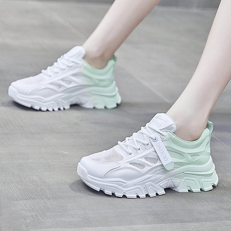 Autumn dad shoes new mesh breathable thick sole heightening casual sports shoes