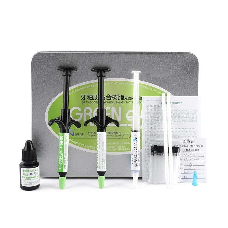 

Стоматологическая ортодонтическая клейкая паста Светоотверждаемый клей Зеленый клей Клейкая паста Шприц Праймер Бутылка 37% гель-травитель