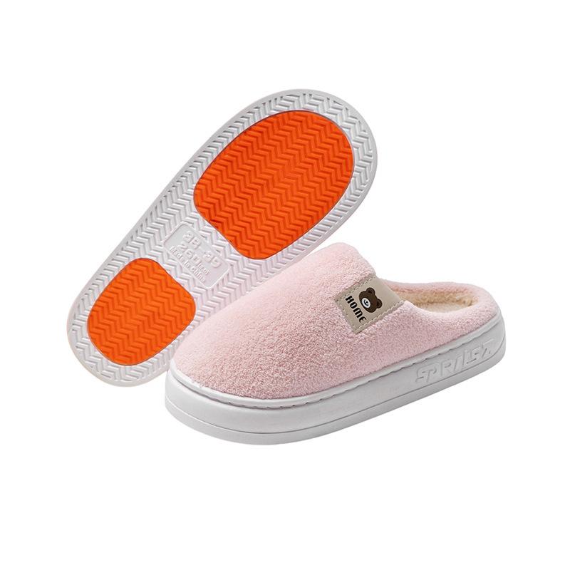 2025 new cotton slippers winter home thick bottom household cute thick bottom Korean warm fluffy slippers