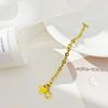 1 pulsera de acero inoxidable con colgante de corazón, cierre OT de corazón, pulsera de pareja, unisex