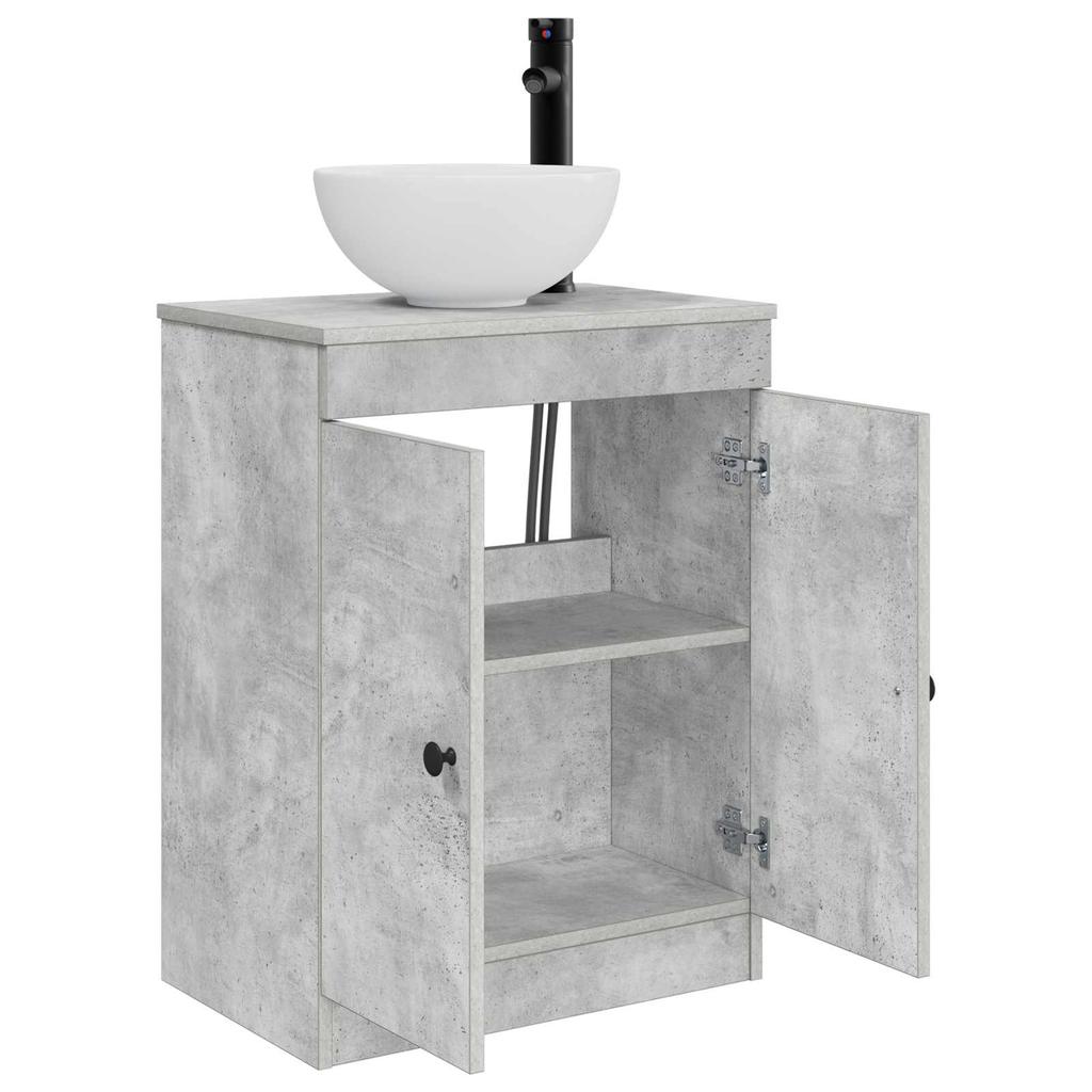 Bathroom Vanity with Sink Concrete Grey 54 x 35 x 83 cm