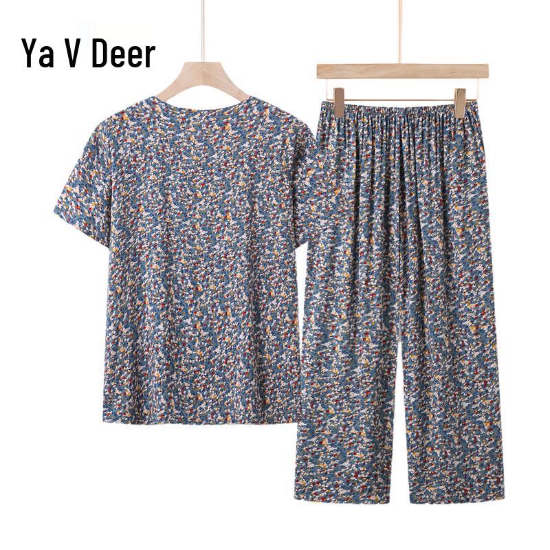 Yalu 2026 Women s Cotton Silk Short Sleeve Set 2XL