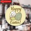 2d Flat 20*20cm, Easter Home Decoration, Easter Happy Egg Wooden Logo, for Home, Kitchen, Garden, Bedroom, Bar Decor.