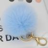 Adorable Cute Soft Rabbit Fur Ball Plush Key Chain For Bags And Car Accessories