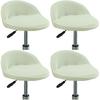 4 Pack of Stretch Short Back Chair Cover Slipcover with Short Round Backs Arms Curved Accent Counter Bar Stool Slipcover for Home Hotel Bedroom