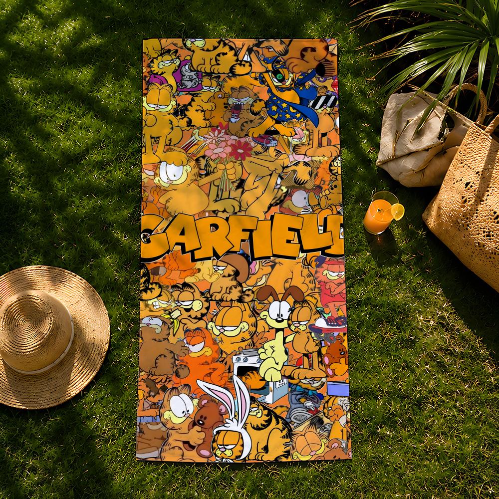 Character G-Garfield-d Towel beach towel, quick drying absorbent bath towel for Swim,Gym,Camping,Outdoor