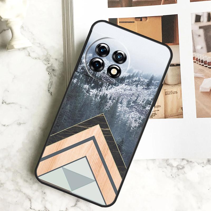 Forest Geometry Wood Nature Case For OnePlus 12R 12 11 9 10 Pro 10R 9R 8T 10T Nord CE 2 3 Lite 2T N10 N20 N30 CE4 Cover
