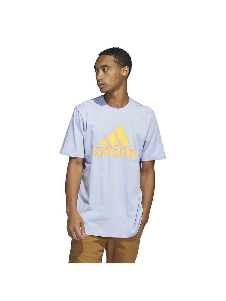 Adidas Logo Pen Fill Sportswear Graphic Blue Medium - T-Shirt, Dawn,