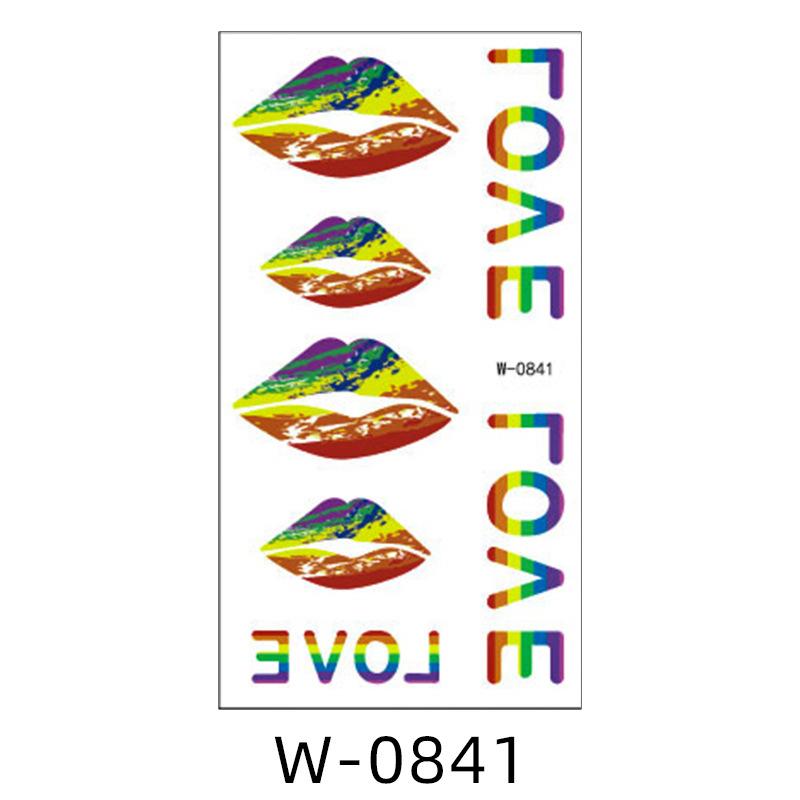 

Cartoon Tattoo Sticker Waterproof Rainbow Color Personality Cute Tattoo Sticker Children S Temporary Tattoo 75 * 140MM (die)