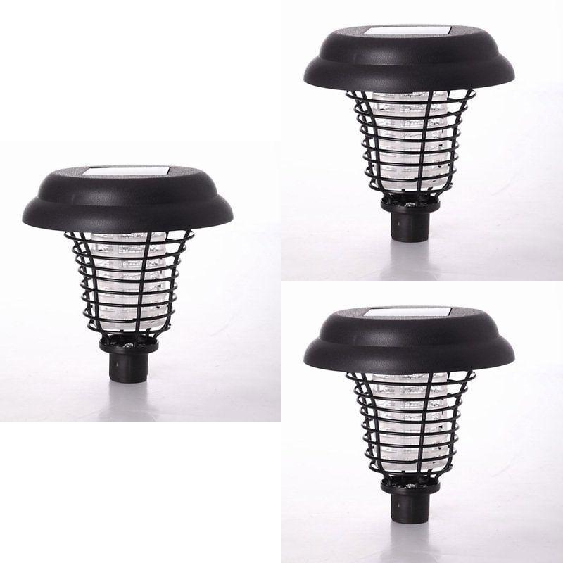 Solar Insect Zapper Lantern Round Outdoor Ip55 Waterproof Led Mosquito Trap For Garden And Lawn