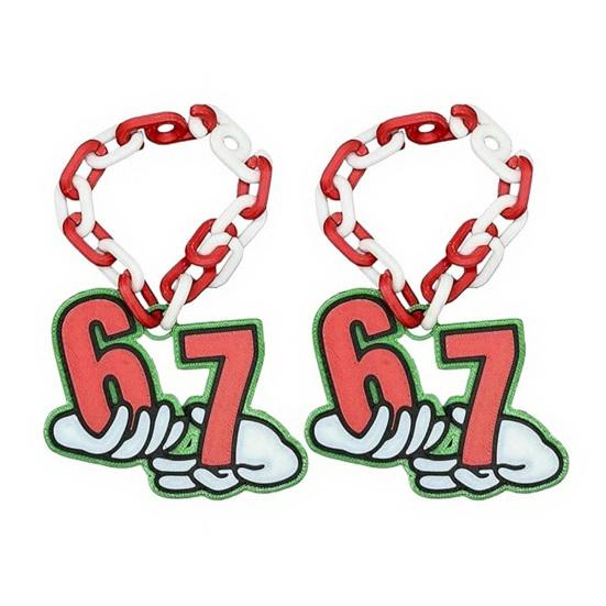 67 Necklace Holiday Accessory Bright Cheerful Design Elf Pranks 3D Printed Necklace Kids Elf Props On