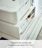 Yamazaki Printer Storage W48 x D37 x Tower 4348 Two-Way Rack, White, Approx. H19cm,