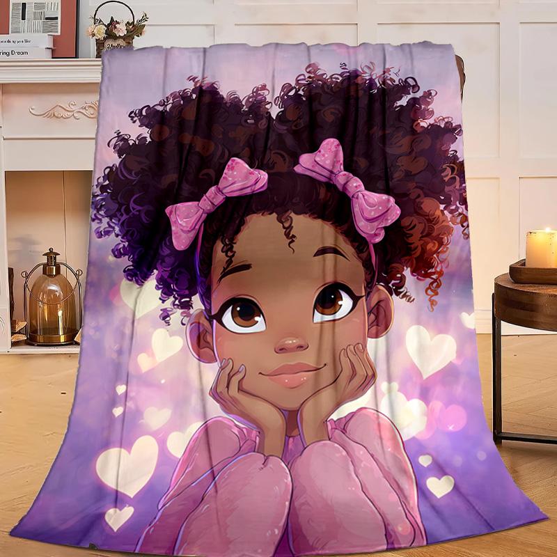 1PC Black Princess Magic Celebration Flannel Blanket Gift, Suitable for Both Men And Women, Soft Ideal for Beds And Sofa, Birthday Or Christmas Gift