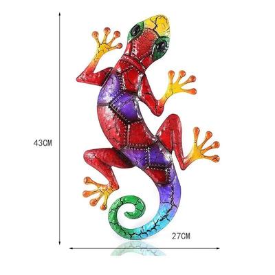 3D Lizard Metal Wall Decor Decorative Lizard Hanging Sculpture Decorations Home Door Wall Gecko Wall Decor Metal Gecko Walls Art