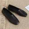 Fairy Square Head Single Shoes Retro Lazy Pedal British Shoes Ins Trendy Soft Leather Soft Sole