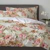 Vintage Květinový List Abstraktní 3dílná Ložní Souprava Pro Dvojlůžko Bytový Textil Povlak na Přikrývku Povlak na Prošívanou Přikrývku Povlak na Polštář