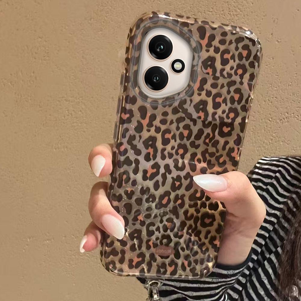

Korean Amber Gold Leopard Print Phone Case for Honor 400 200 90 Smart Pro Magic7 70 Lite X9a X9c X9b X8b X8a X8c X7c X7b Cover Honor X6C білий