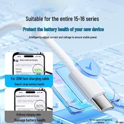 120W Braided Dual Type-C Fast Charging Cable for Apple 15/16 & Huawei Laptops, 6A/5A Compatible