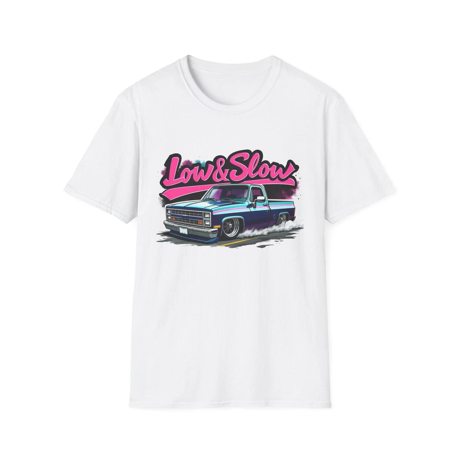 Chevy C10 T-Shirt Low & Slow Squarebody Pickup Graphic Tee Retro Truck Art S