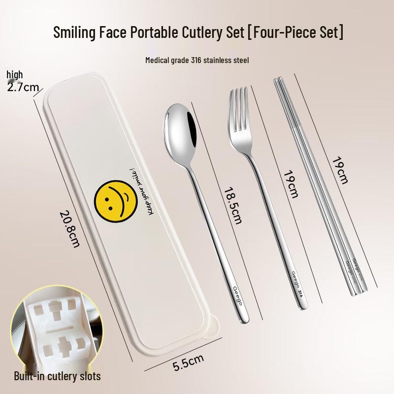 Zhaoran Medical-Grade 316 Stainless Steel Chopsticks & Spoon Set