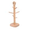 Supporto Espositore per Elastici per Capelli in Legno a 6 Ganci Scrivania Legno Porta Accessori per Capelli Scaffale portaoggetti