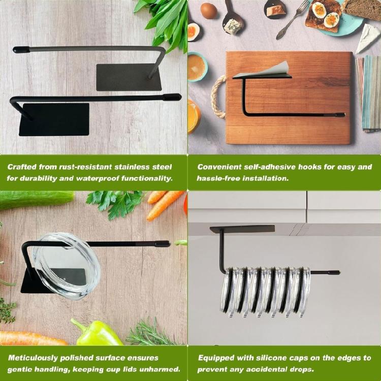 1/2 buc. Suport de perete pentru capace de pahare, organizatoare de suporturi