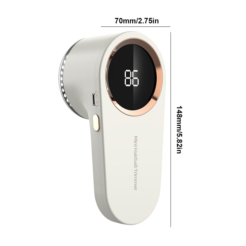 Silent Lint Remover LED Digital Display Fuzz Fabric Shaver Type-C Rechargeable Sweater Shaving Machine for Smooth Fabric Surface