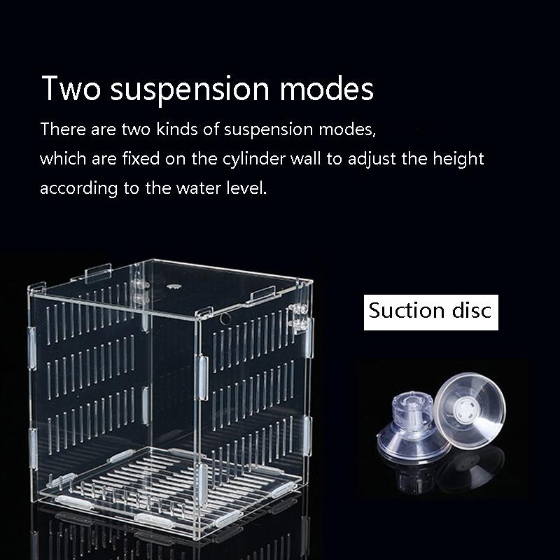 Fish Tank Small Fry Breeding Box Clear Acrylic Fish Breeding Isolation Box Hatchery Divider Spawning Hatching Room Fish Supplies