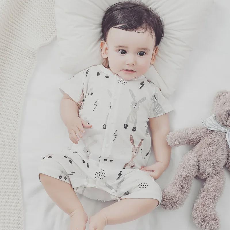 Bambu Elyaf Bebek Tulumu - Kısa Kollu, Nefes Alabilen, Yenidoğanlar için İnce Pijama - Yaz, İlkbahar ve Sonbahar için İdeal