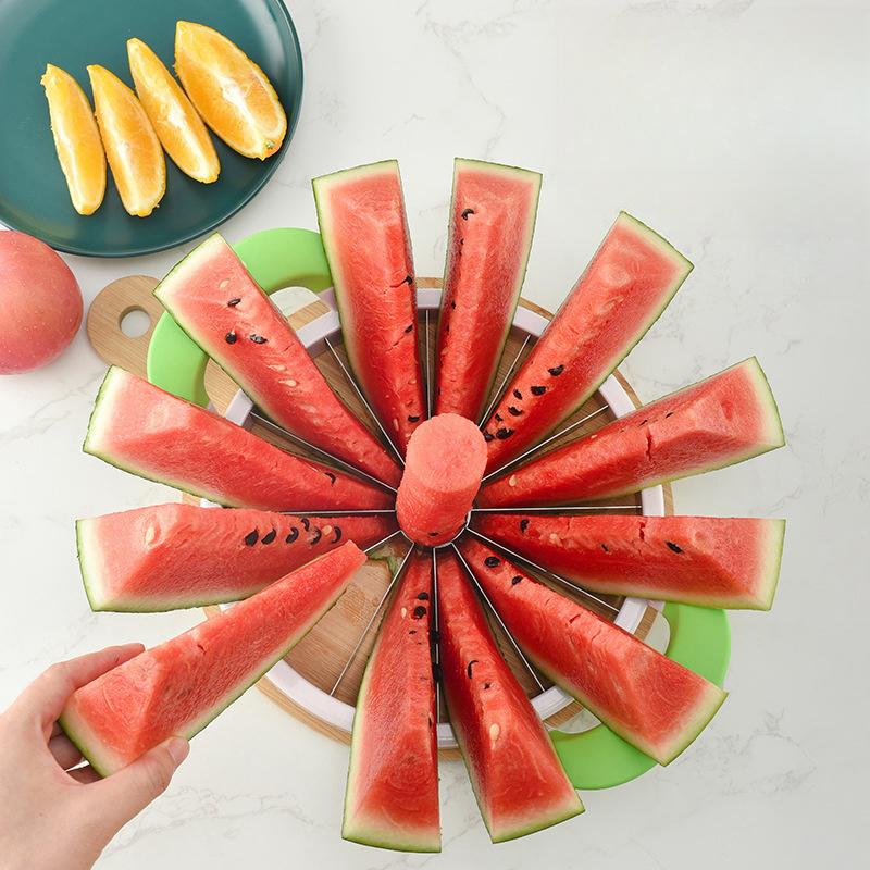 Watermelon Slicer Cutter Stainless Steel Fruit Apple Divider Peeler Apple Corer Slicer Cabbage Cutting Tools Kitchen Accessories