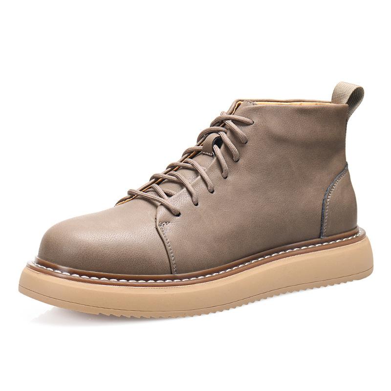 8307-5 Neue Martin-Stiefel Herren Retro Rindsleder Klassische Rhabarberstiefel Lässig Outdoor Rutschfeste Arbeitsstiefel Herren