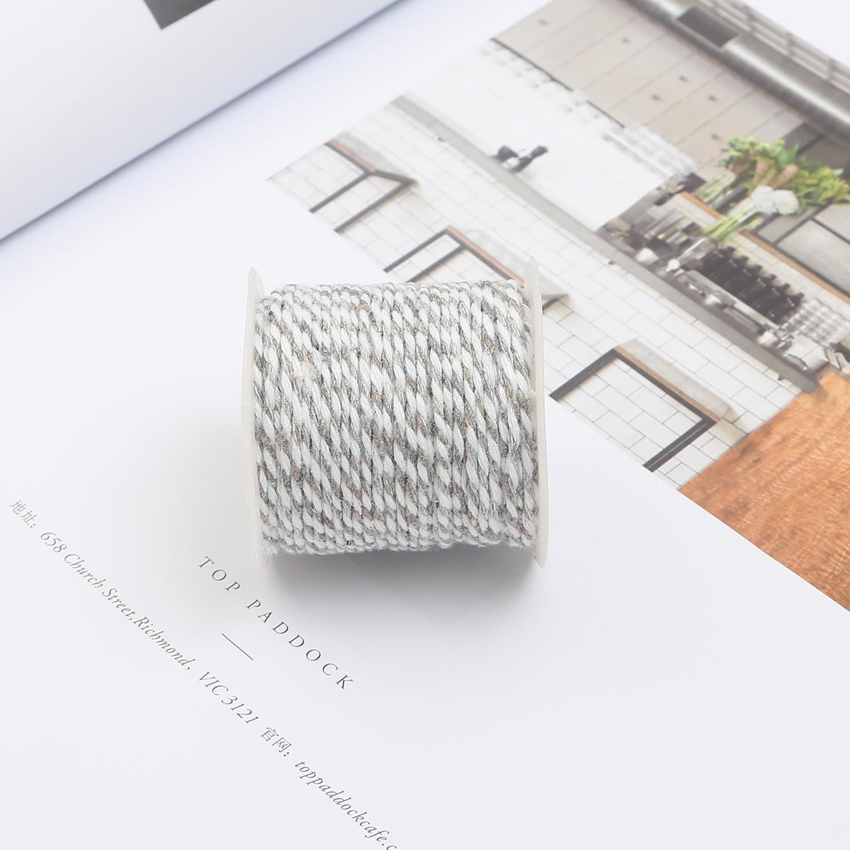 

10 метров/рулон 1,5 мм двухцветный хлопковый шнур шпагатная веревка Рождественские свадебные украшения подарочная упаковка деревенский ручной работы DIY ремесла