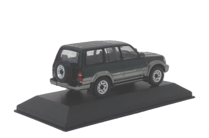 First43 1/43 Scale Toyota Land Cruiser LC80 1992 Green/Gray Finished Model, Universal Diecast Model for Toyota Vehicles