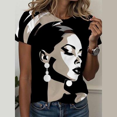Neues Kurzarm-Shirt 3D-gedrucktes Damen-T-Shirt Pop Art Sommer-T-Shirt