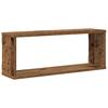 Vidaxl Półki Ścienne Kostki, 4 Szt., Stare Drewno, 60X15X23 Cm
