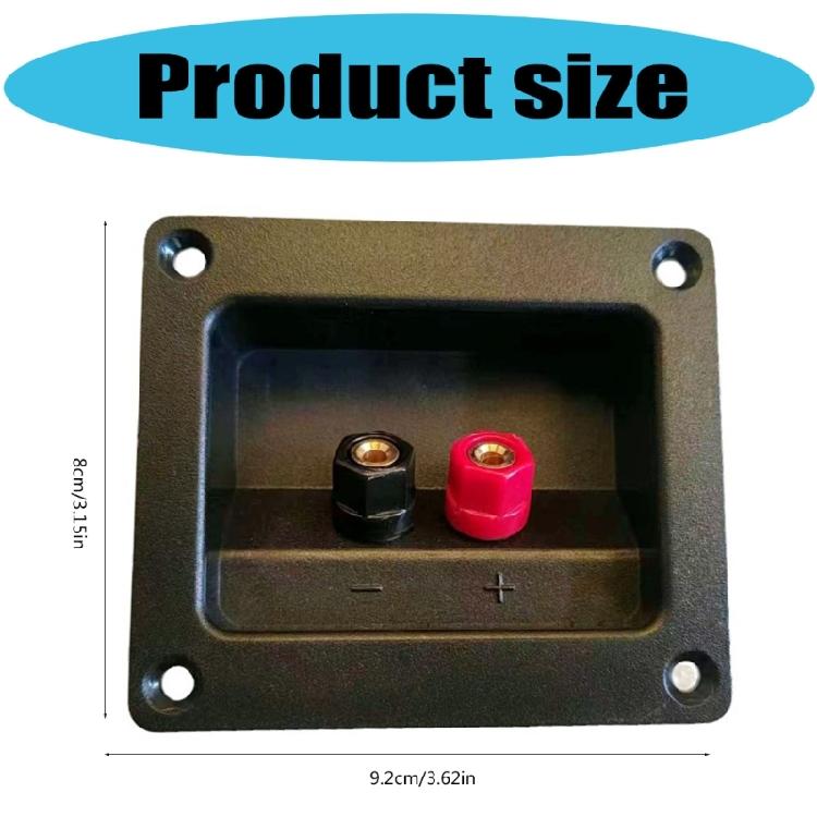 Live Speaker Junction Box Speakers Terminals Box Shell 2 Coppers Binding Post Wire Cable Connectors
