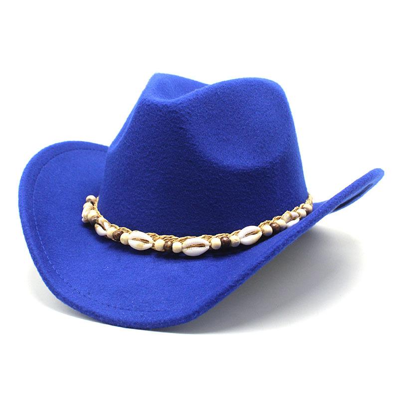 Wool Western Denim Curled Brim Top Hat Minority Style Men'S And Women'S Couple Hat