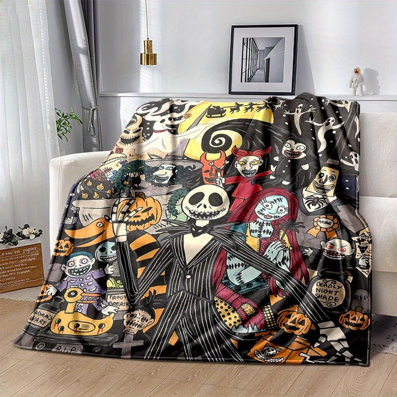 1 ks, Útulná deka s motivem The Nightmare Before Christmas pro domácí dekoraci: Perfektní dárek do ložnice, obývacího pokoje, na cesty, kempování, do auta