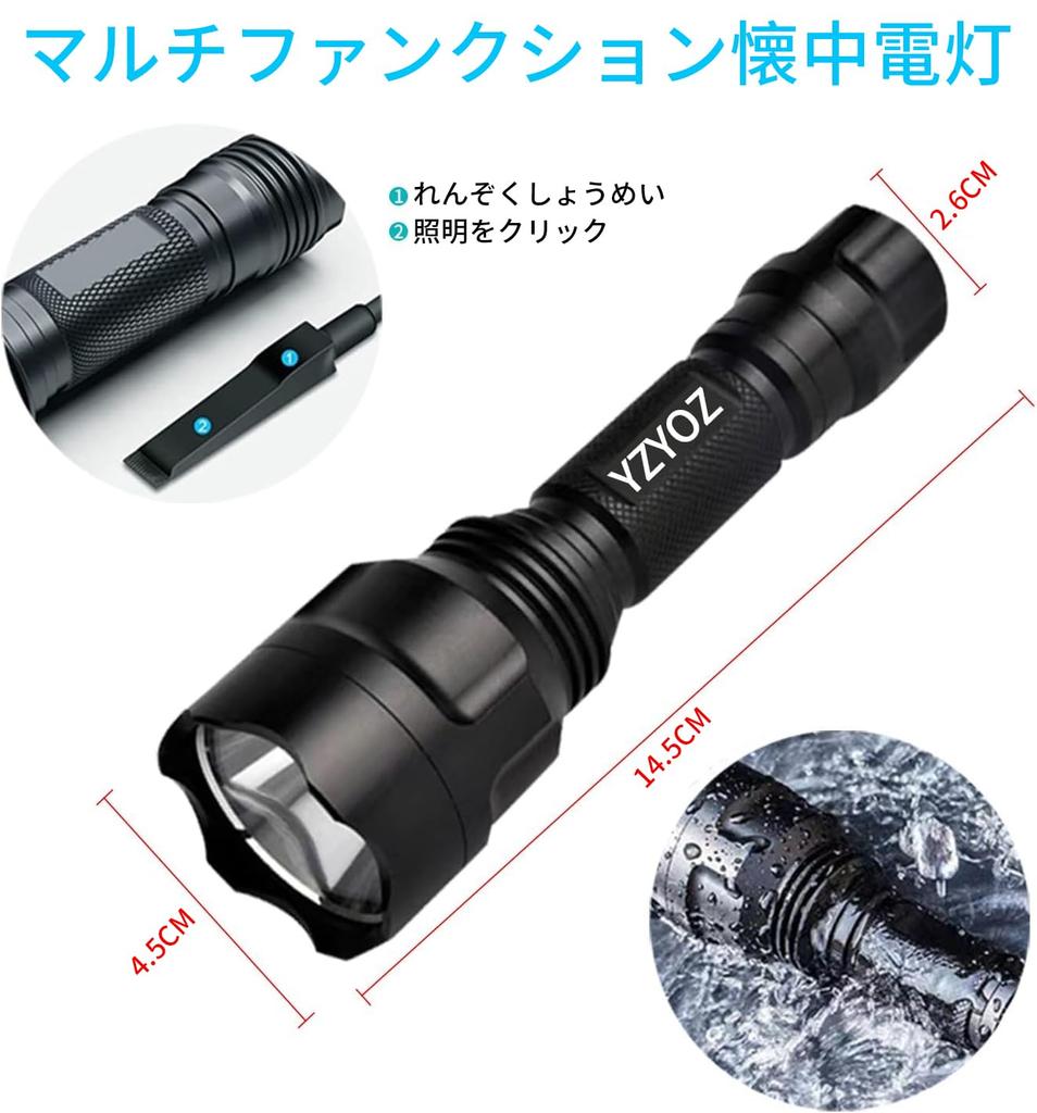 YZYOE Rechargeable Green Light Tactical Green LED Hunting Light Kit with Universal Picatinny Track Mount and Pressure Suitable for Night Flashlight,