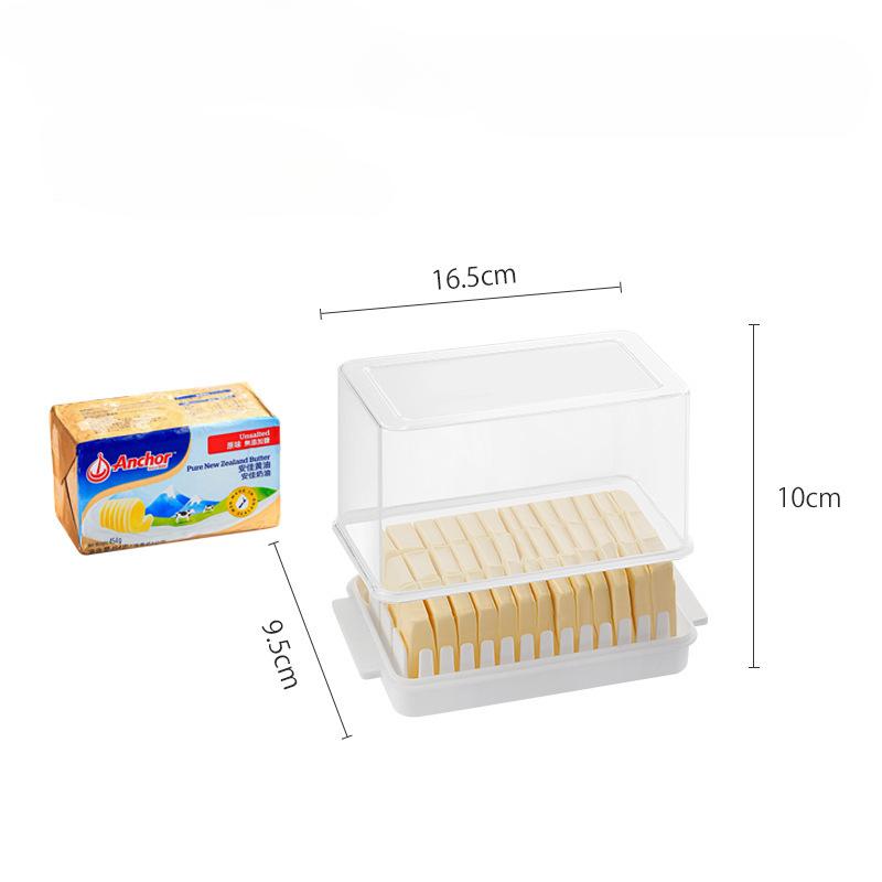 Butter Cutting Box Food Storage Box with Lid Compartment Cutting Refrigerator Preservation Storage Box Storage Box
