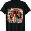 Catzilla Cat Japanese Art Funny Cat Gifts For Men Women Kids T-Shirt