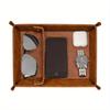 Vintage Faux Leather Storage Tray-Foldable&Portable Organizer for Watches,Desk & Drawer Organizer for Home Storage