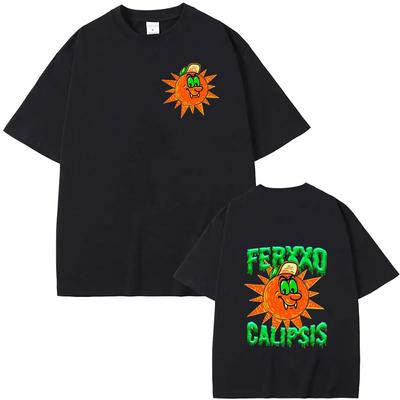 Herren T-Shirt Rapper Feid Ferxxocalipsis Welttournee Sommer 100% Baumwolle T-Shirt Tops Männer Frauen Harajuku Hip Hop Stil T-Shirts
