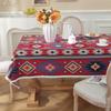 Bohemian Geometric Pattern Tablecloth Cotton Linen Rectangular Dining Table Cover Tea Table Runner