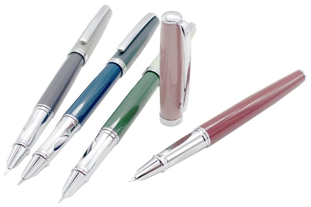Gullor Morandi Colorful Metal Fountain Pen with Ink Fine Green Converter, Nib,